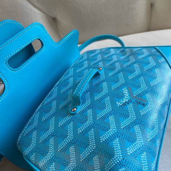 🩵RARE🩵Goyard Tiffany Blue Saigon Mini Limited Edition Bag - Picture 4 of 12